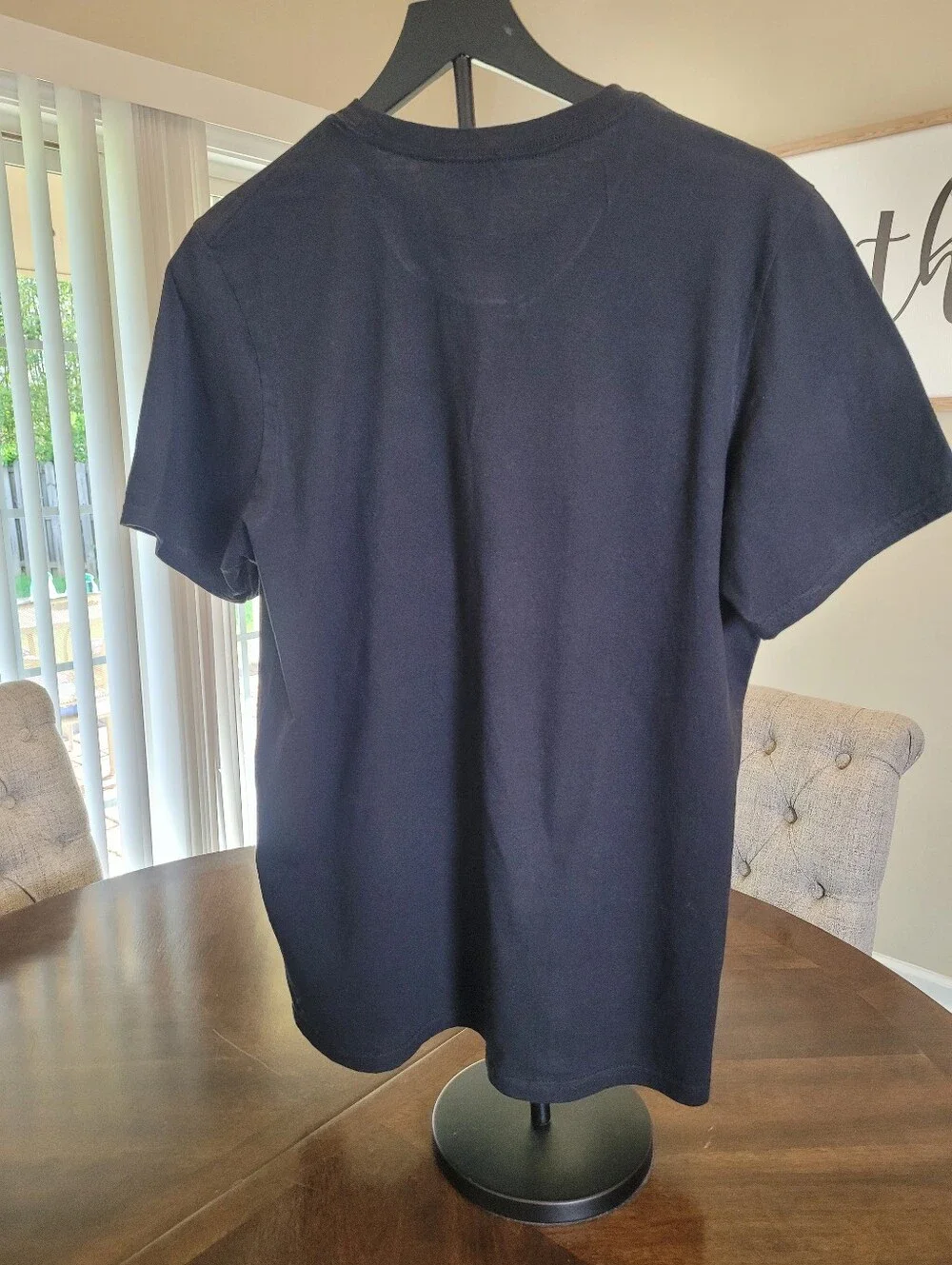 Men's Adidas Black Amplifier Tee with White Logo.  Size L